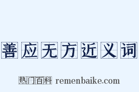 善应无方近义词是什么意思的图片